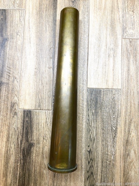 Rare S African Rooikat 76mm APFSDS Brass Tank Case Artillery Shell Inert -img-8