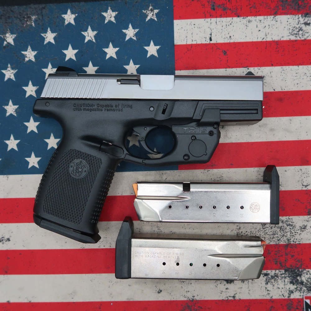 Smith & Wesson SW40VE .40 S&W Semi-Auto Pistol 4" Two Tone Laser 3 Mags-img-4