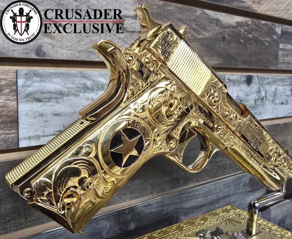 Custom Colt 1911 “Texas Edition” Gold Plated & Engraved #9 of 30 made 45ACP-img-8