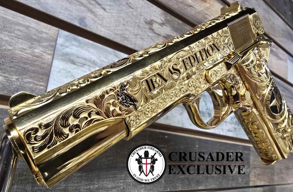 Custom Colt 1911 “Texas Edition” Gold Plated & Engraved #9 of 30 made 45ACP-img-1
