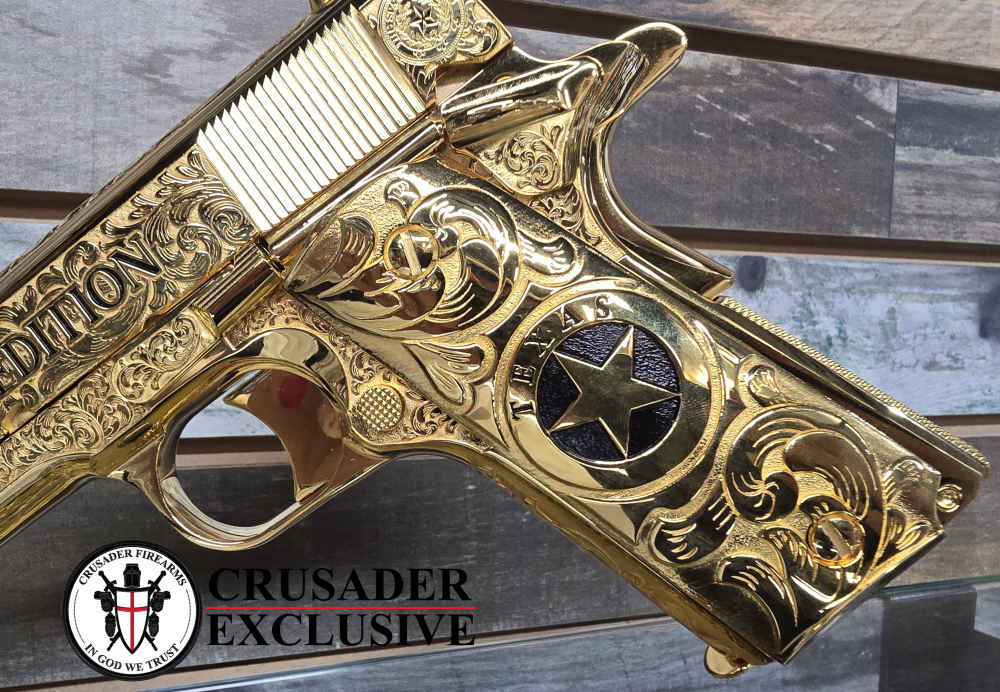 Custom Colt 1911 “Texas Edition” Gold Plated & Engraved #9 of 30 made 45ACP-img-4