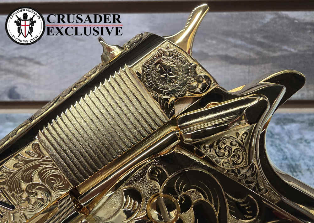 Custom Colt 1911 “Texas Edition” Gold Plated & Engraved #9 of 30 made 45ACP-img-3