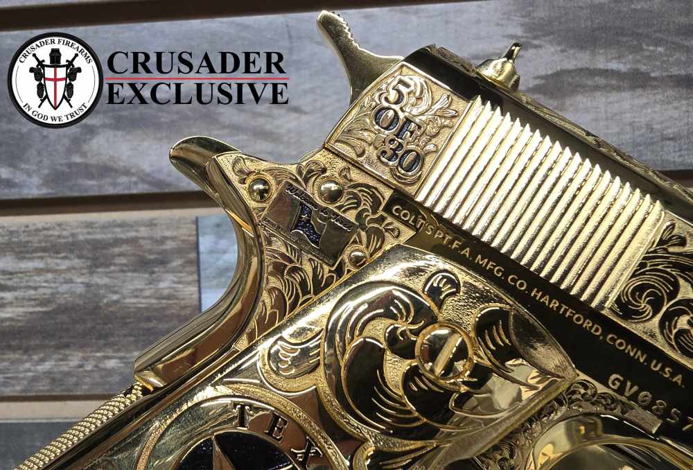 Custom Colt 1911 “Texas Edition” Gold Plated & Engraved #9 of 30 made 45ACP-img-9