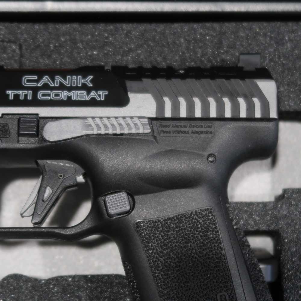 LIKE NEW Canik TTI Combat 9mm Semi-Auto Pistol 4.6" 18+1 Smoke Two Tone-img-5