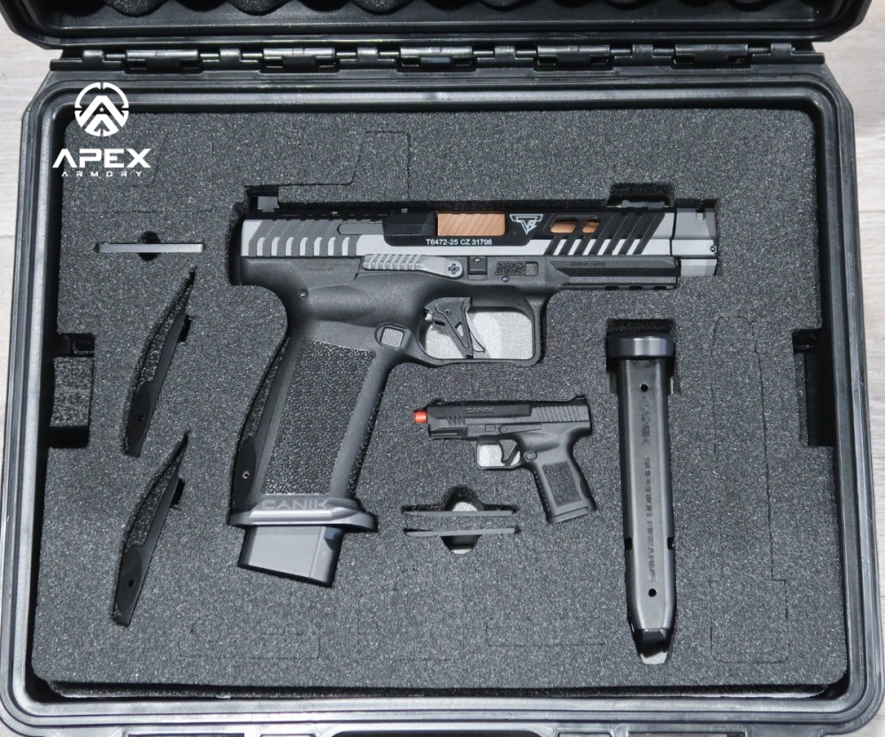 LIKE NEW Canik TTI Combat 9mm Semi-Auto Pistol 4.6" 18+1 Smoke Two Tone-img-0
