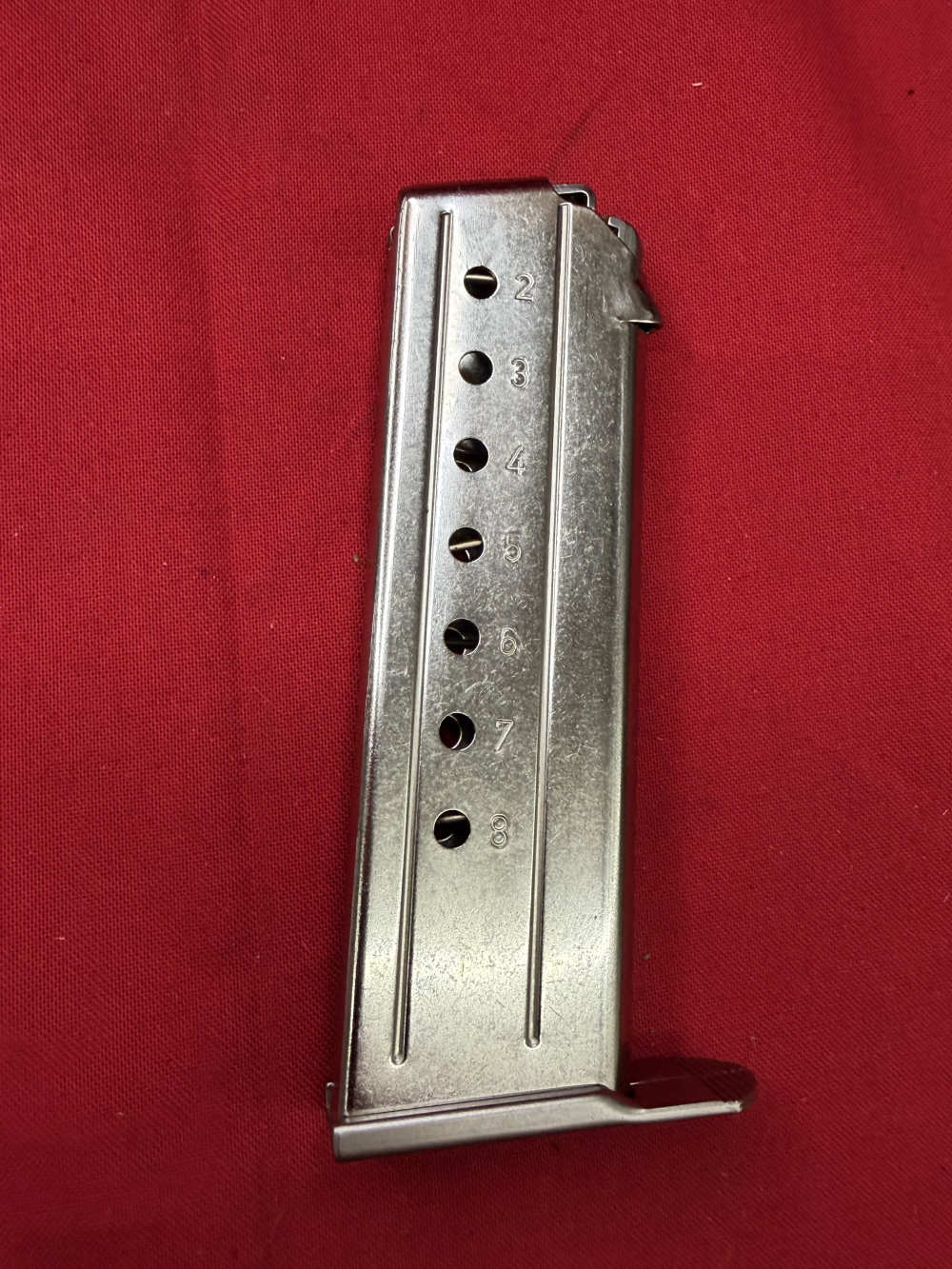 RARE HK P7M8 9mm Magazine HARD CHROME P7 M8 8RD LIKE NEW #SO352-img-3