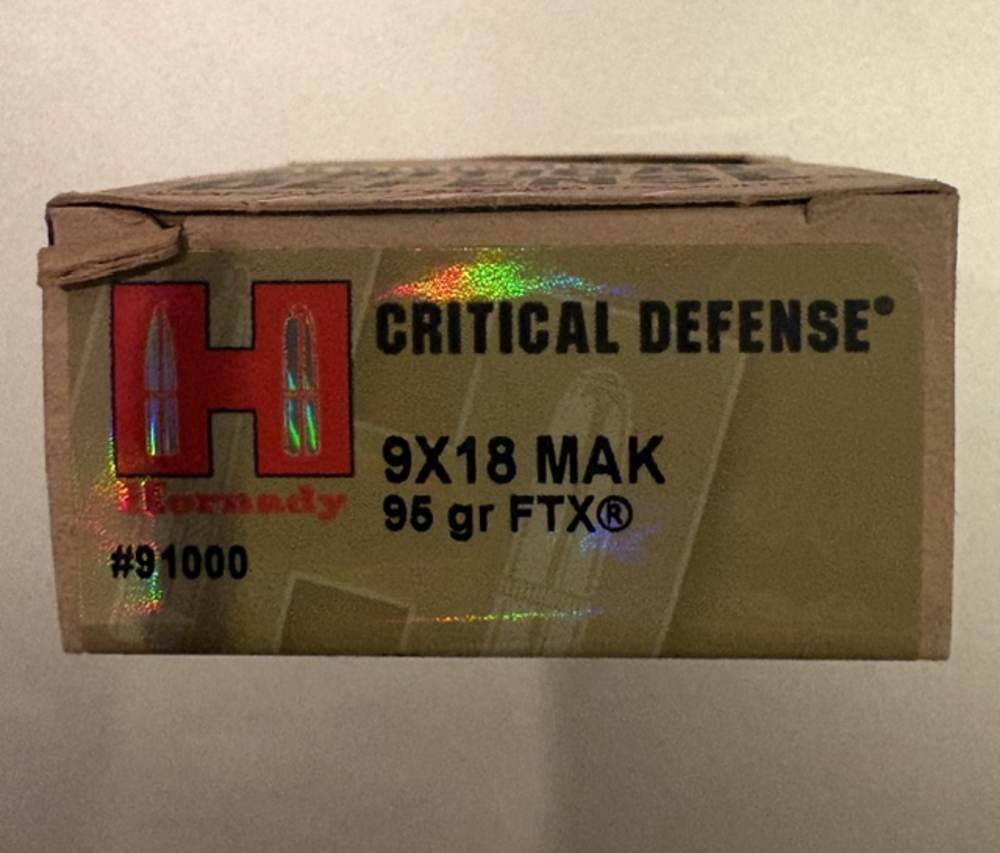 9mm Makarov Hornady Critical Defense 2 Boxes Total 50 Rounds-img-1