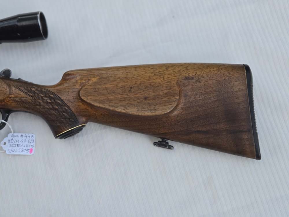 HEYM O/U Rifle/Shotgun Combo, .222 REM MAG 16/70ga, Engraved, Scope-img-14