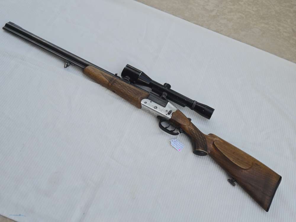 HEYM O/U Rifle/Shotgun Combo, .222 REM MAG 16/70ga, Engraved, Scope-img-1