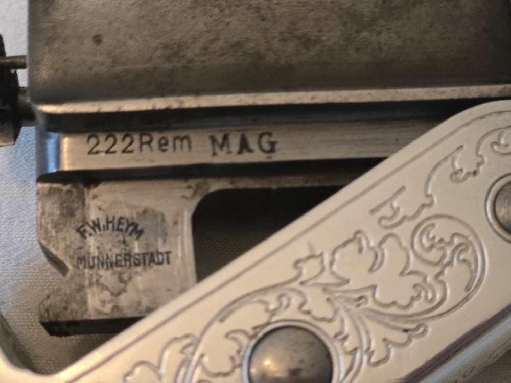 HEYM O/U Rifle/Shotgun Combo, .222 REM MAG 16/70ga, Engraved, Scope-img-4