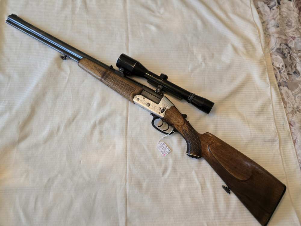 HEYM O/U Rifle/Shotgun Combo, .222 REM MAG 16/70ga, Engraved, Scope-img-9