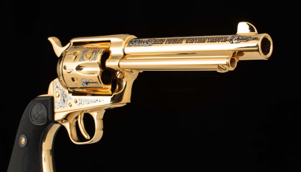 Colt Cowboy SA, Elvis Presley Western Tribute .45Colt – MINT, 24k, CASE-img-3