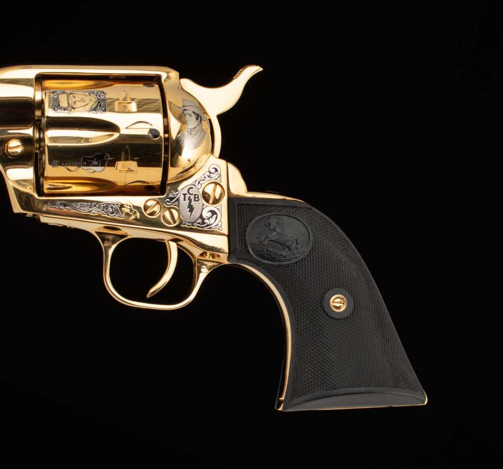 Colt Cowboy SA, Elvis Presley Western Tribute .45Colt – MINT, 24k, CASE-img-7