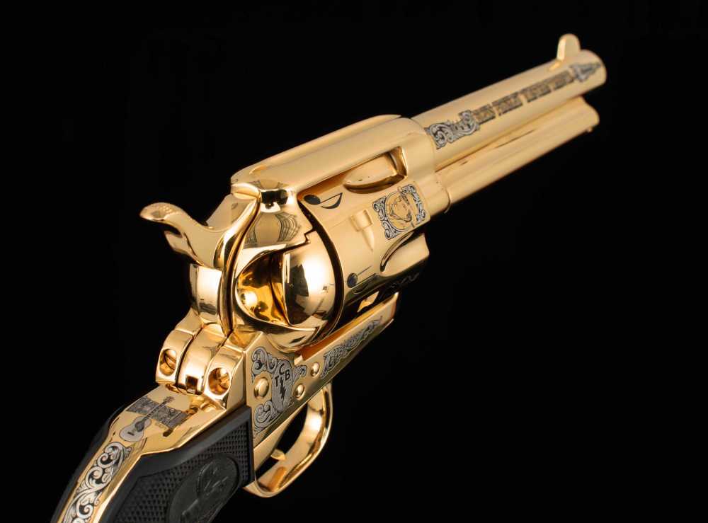 Colt Cowboy SA, Elvis Presley Western Tribute .45Colt – MINT, 24k, CASE-img-4
