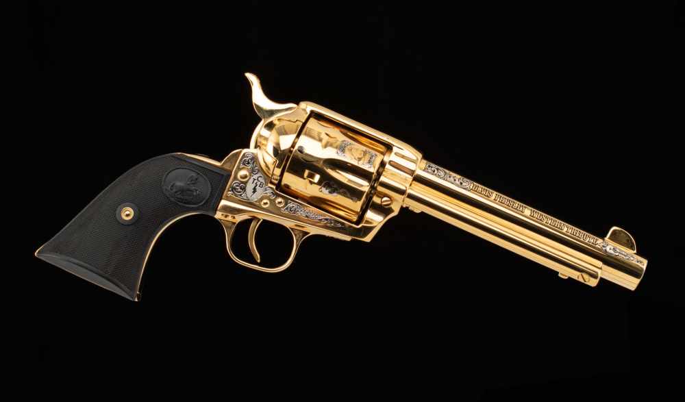 Colt Cowboy SA, Elvis Presley Western Tribute .45Colt – MINT, 24k, CASE-img-2