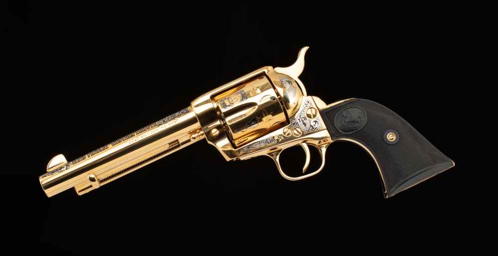 Colt Cowboy SA, Elvis Presley Western Tribute .45Colt – MINT, 24k, CASE-img-1
