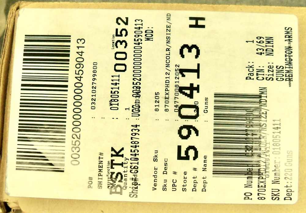 REMINGTON 870 12 GA.EXPRESS PISTOL GRIP TACTICAL 18" CYL BOX PAPER  rare?-img-22