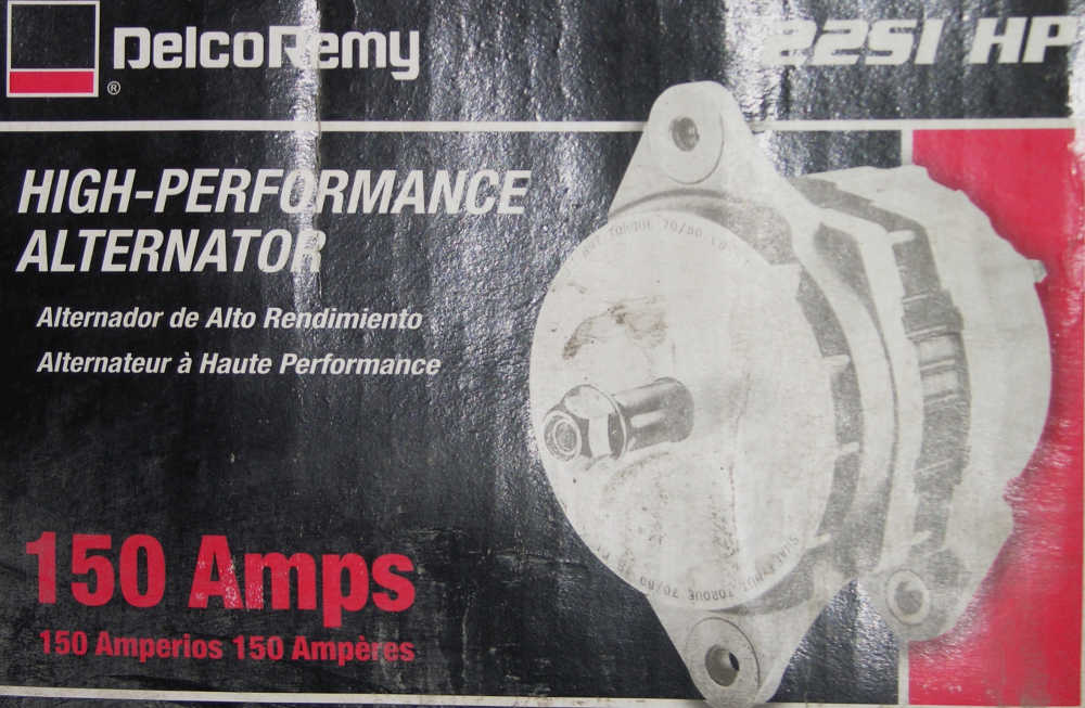 DelcoRemy Alternator 22SI HP 12V 150A #19020310 Cummins N14 Diesel J180 Mnt-img-0