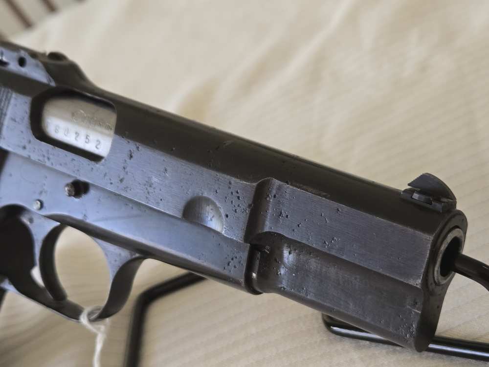 Early WWII FN High-Power Pistol, 9mm, Tangent Sight, Original Barrel-img-15