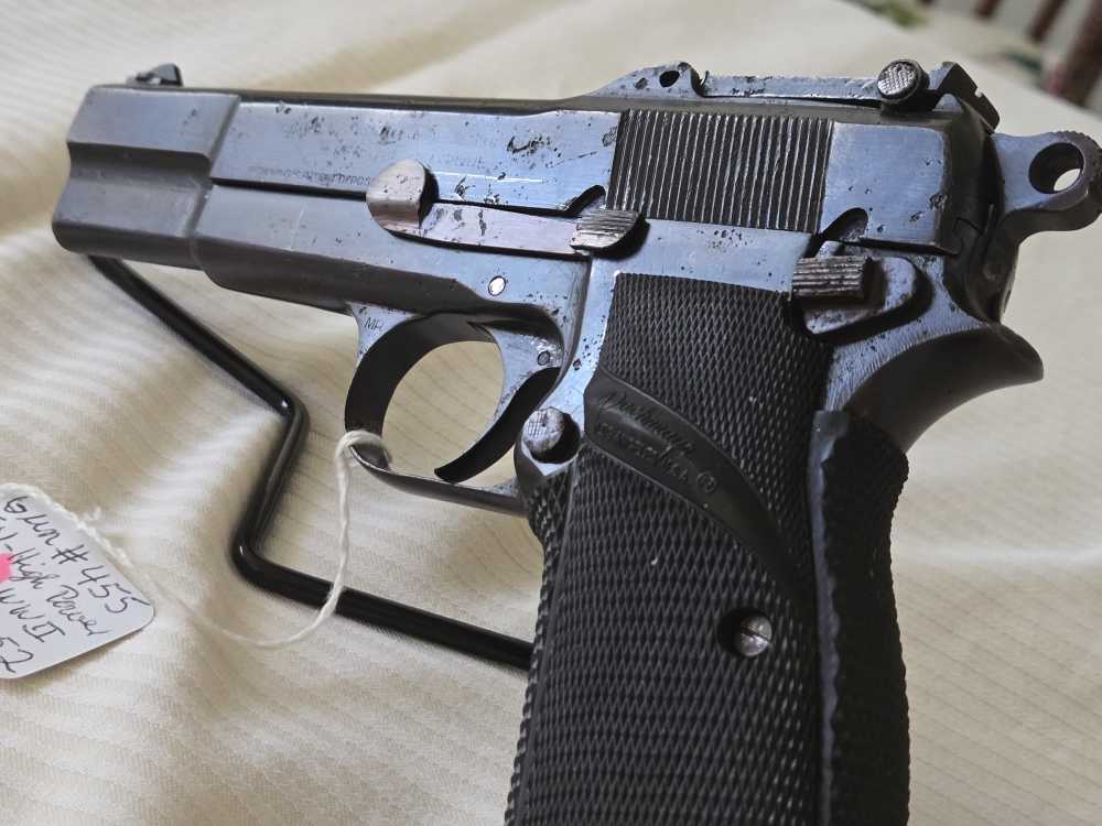 Early WWII FN High-Power Pistol, 9mm, Tangent Sight, Original Barrel-img-10
