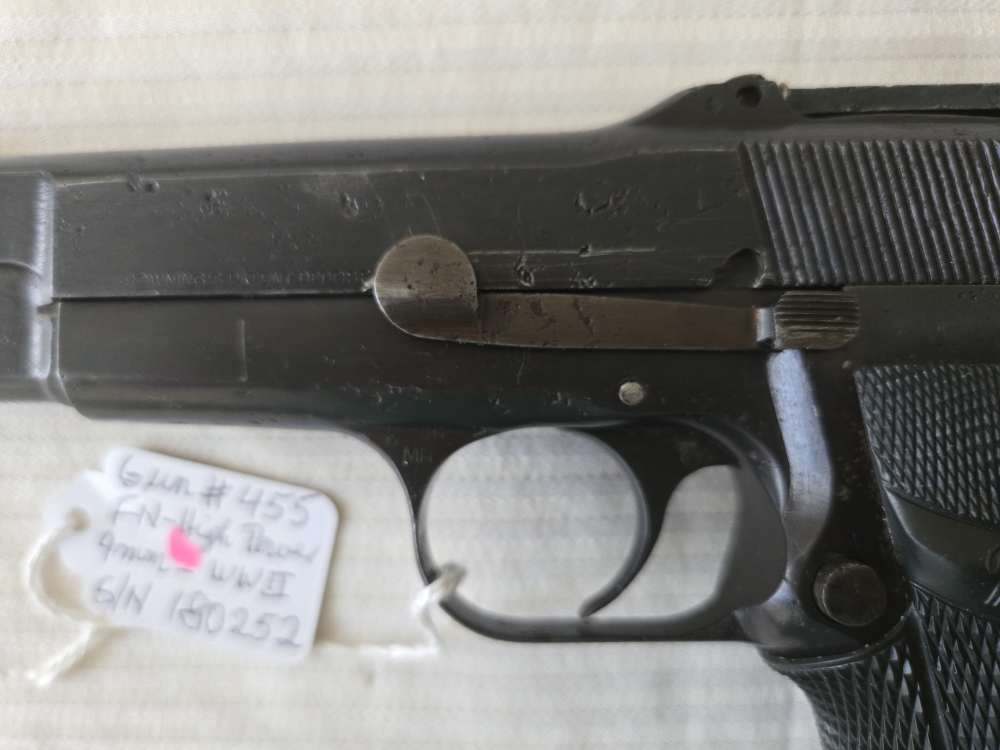 Early WWII FN High-Power Pistol, 9mm, Tangent Sight, Original Barrel-img-2