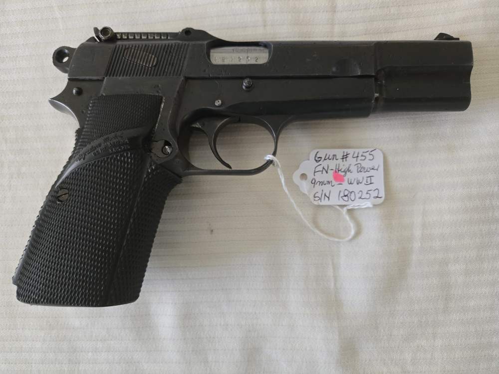 Early WWII FN High-Power Pistol, 9mm, Tangent Sight, Original Barrel-img-1