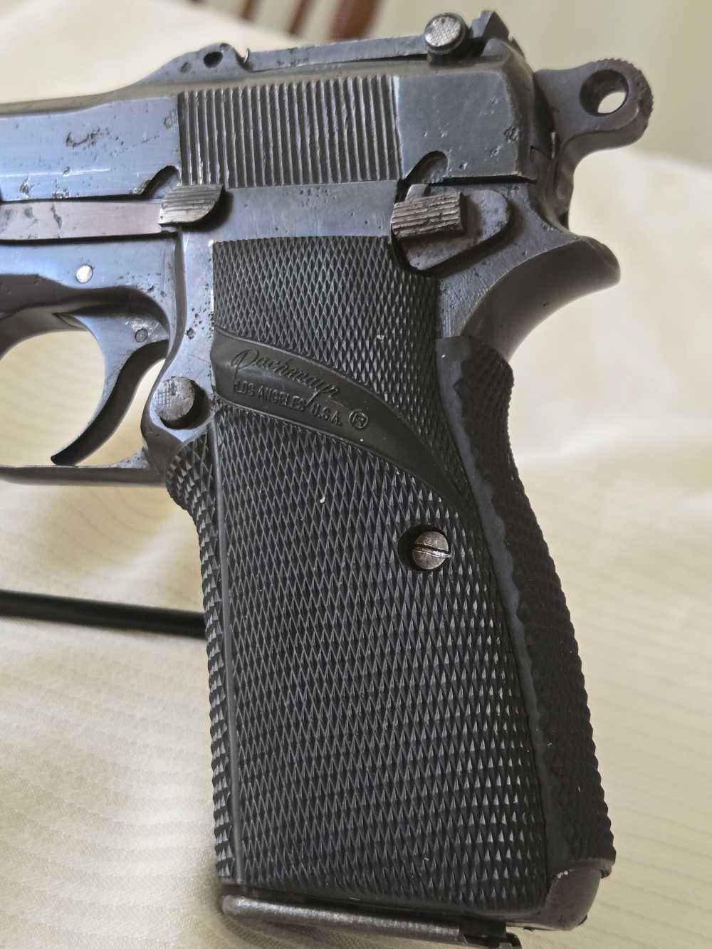 Early WWII FN High-Power Pistol, 9mm, Tangent Sight, Original Barrel-img-11