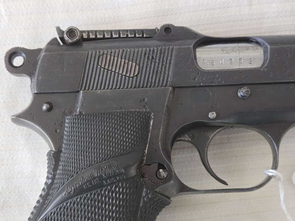 Early WWII FN High-Power Pistol, 9mm, Tangent Sight, Original Barrel-img-8