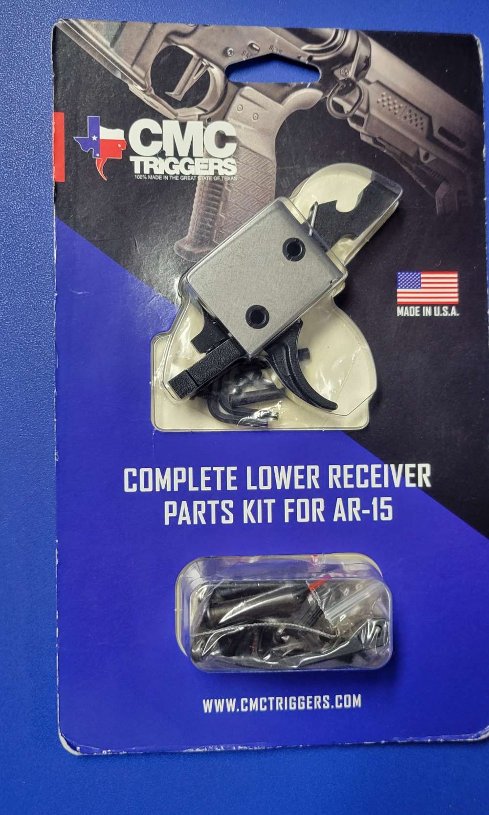 CMC AR15 CURVED 3.5lb TRIGGER SINGLE STAGE LPK LOWER PARTS A2 GRIP-img-0