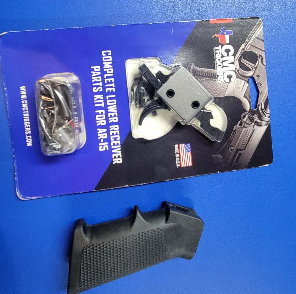 CMC AR15 CURVED 3.5lb TRIGGER SINGLE STAGE LPK LOWER PARTS A2 GRIP-img-1
