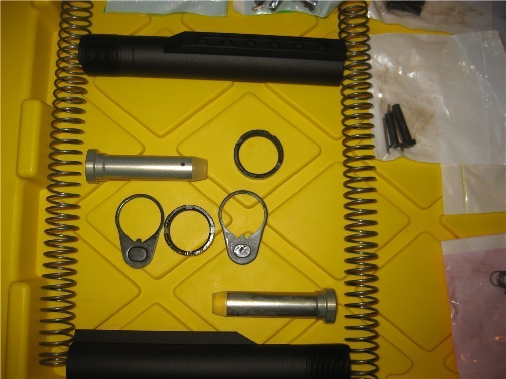 AR15 Lower Receiver TWO  Internal Parts Kits Buffer Tube A2 Grips M4 Stocks-img-0