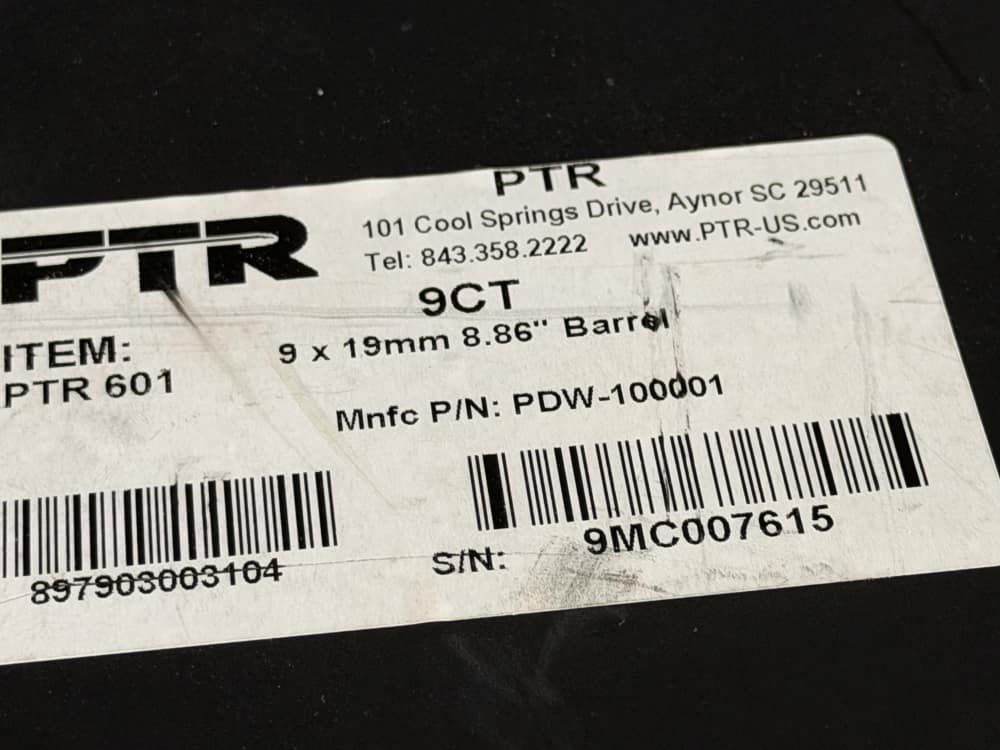 PTR 9CT 9mm MP5 type pistol MLOK SB-img-10
