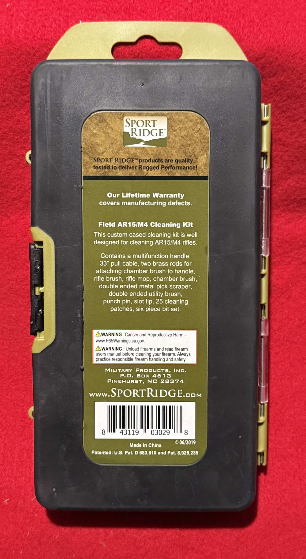 SPORT RIDGE HARD CASED 17 PIECE AR15/M4 CLEANING KIT-img-3