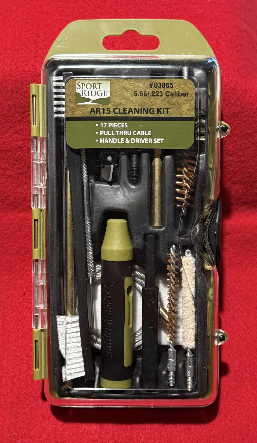 SPORT RIDGE HARD CASED 17 PIECE AR15/M4 CLEANING KIT-img-0