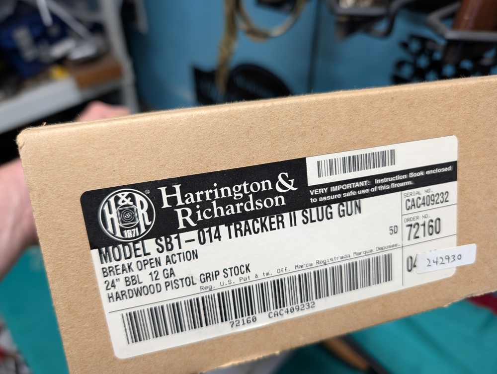 Harrington & Richardson Tracker II 12GA RIFLED Slug Shotgun unfired in box-img-18