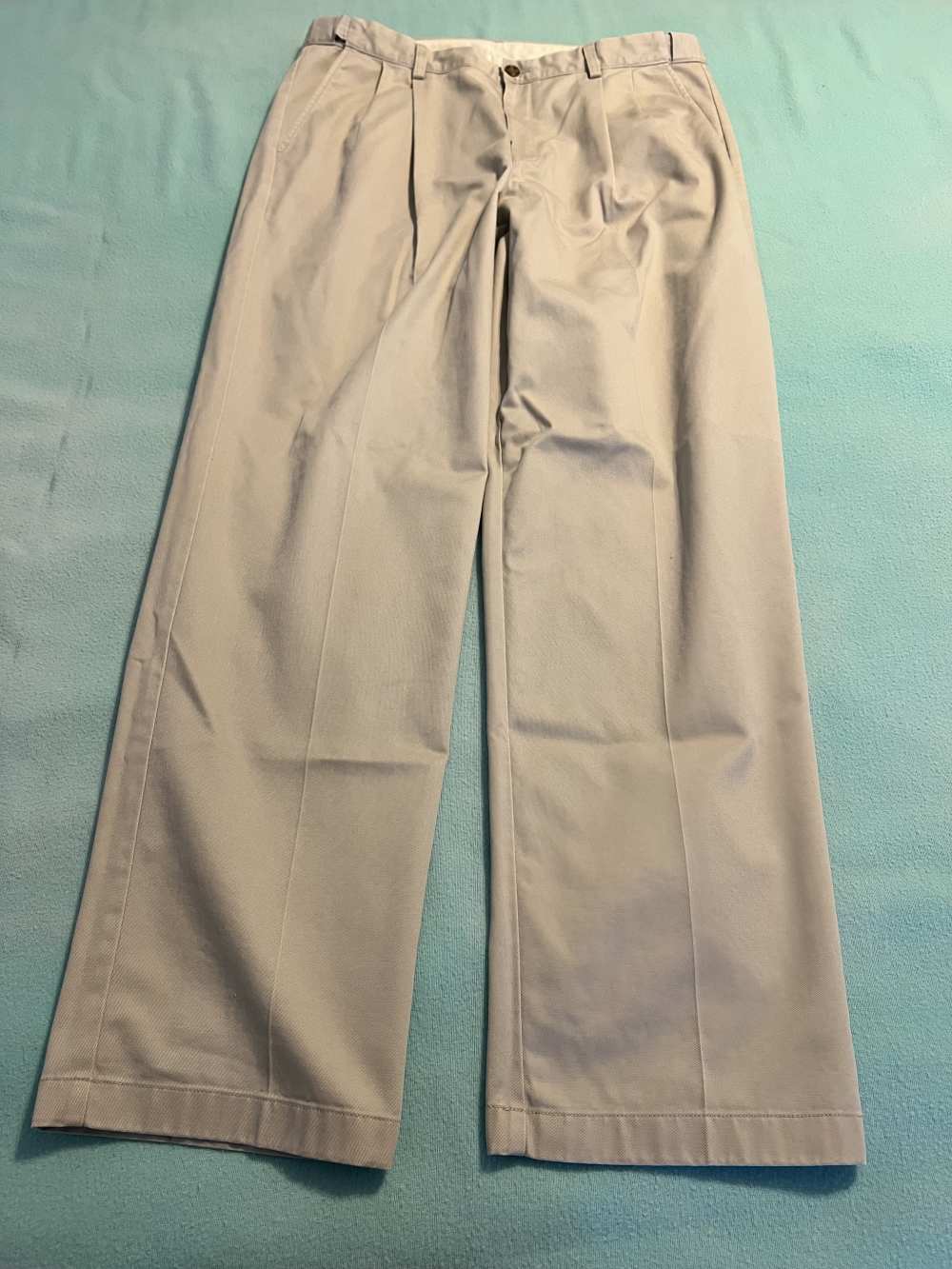LL Bean Men's Double L Chinos Trousers Natural Fit 37/34 Pleated-Lot of 8.-img-3