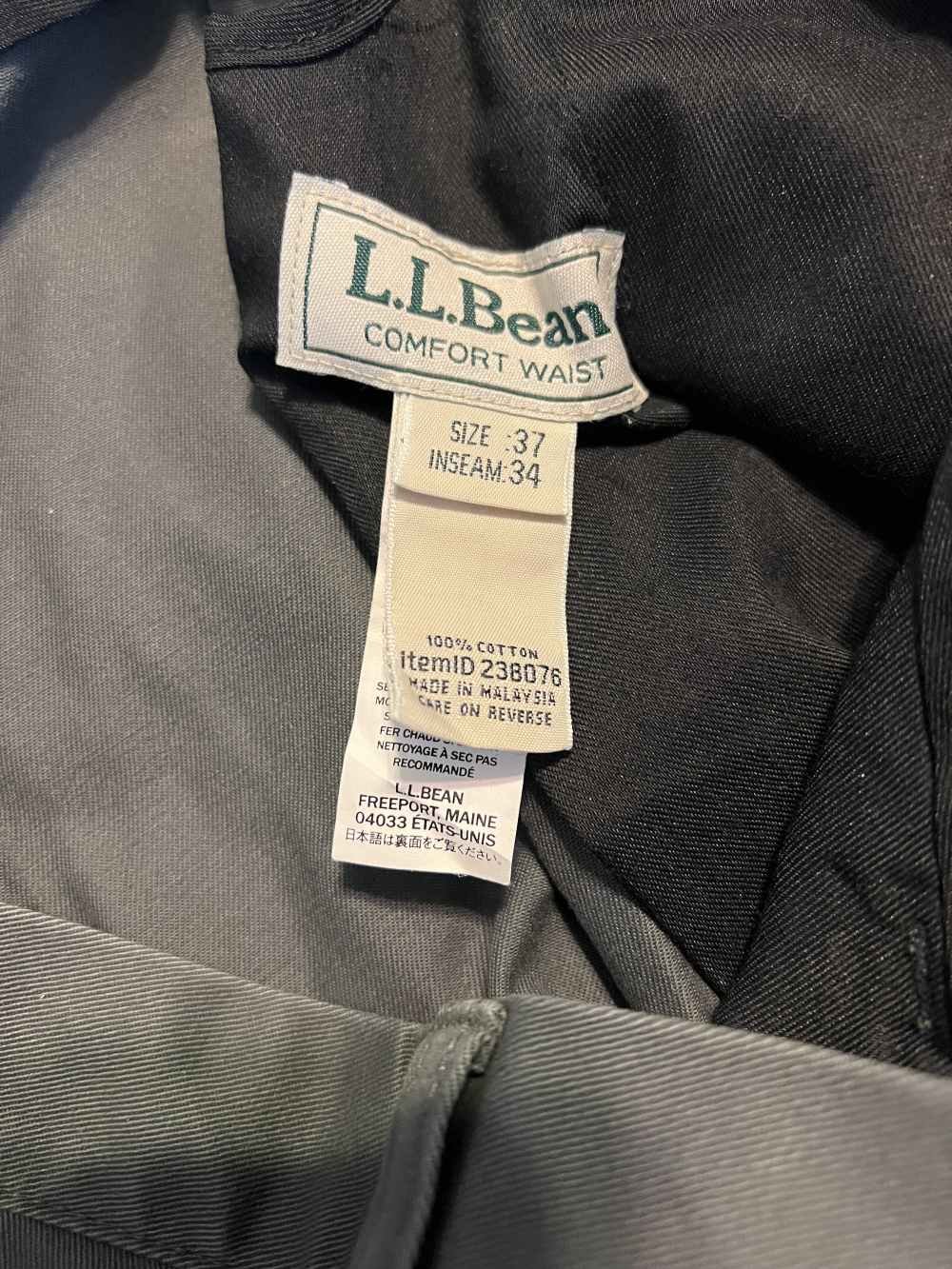 LL Bean Men's Double L Chinos Trousers Natural Fit 37/34 Pleated-Lot of 8.-img-2