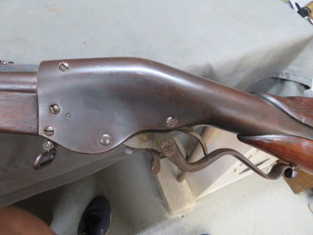 ANTIQUE EVANS NEW MODEL LEVER ACTION SPORTING RIFLE-28 SHOT MAGAZINE-RARE-img-7