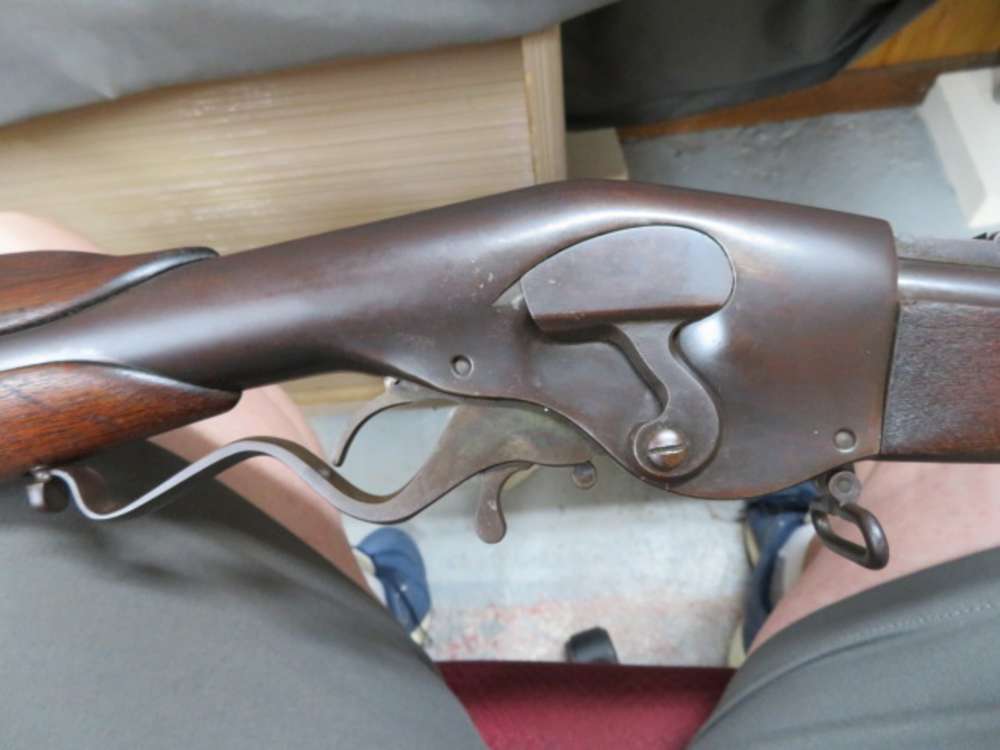 ANTIQUE EVANS NEW MODEL LEVER ACTION SPORTING RIFLE-28 SHOT MAGAZINE-RARE-img-9