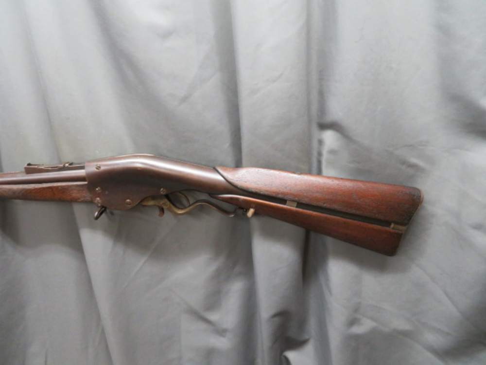 ANTIQUE EVANS NEW MODEL LEVER ACTION SPORTING RIFLE-28 SHOT MAGAZINE-RARE-img-5
