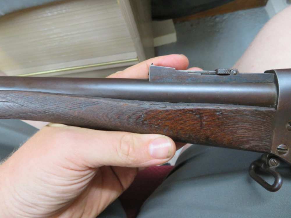 ANTIQUE EVANS NEW MODEL LEVER ACTION SPORTING RIFLE-28 SHOT MAGAZINE-RARE-img-15