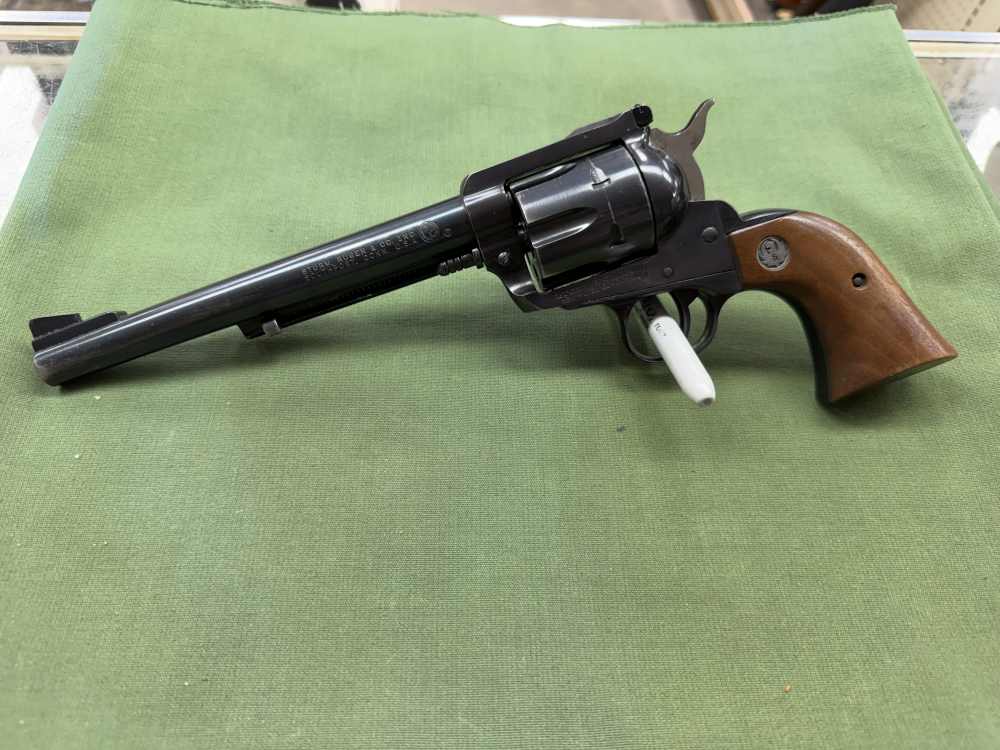 Ruger Blackhawk 30 carbine 7.5in blued wood grips 1973 -img-1