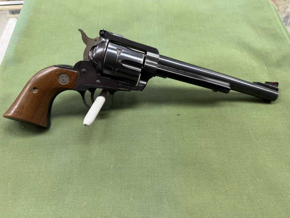 Ruger Blackhawk 30 carbine 7.5in blued wood grips 1973 -img-0