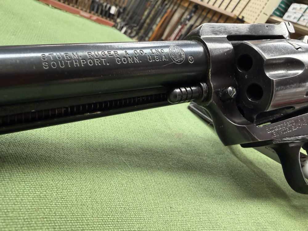 Ruger Blackhawk 30 carbine 7.5in blued wood grips 1973 -img-6