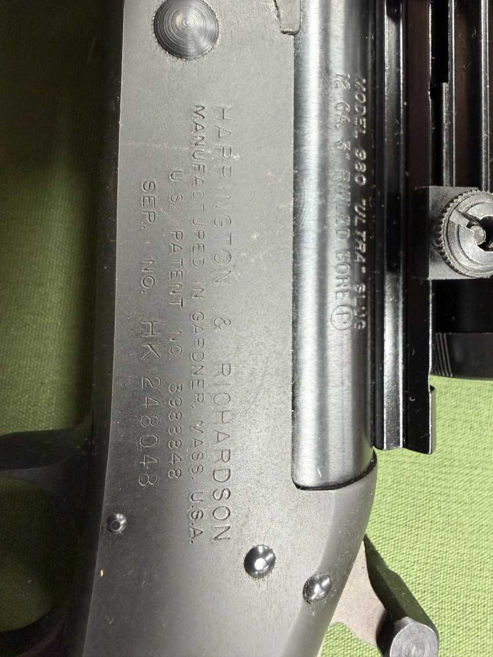 H&R 980 “ultra” slug 24in heavy walled 12 ga 3 in slug gun 10lbs -img-7