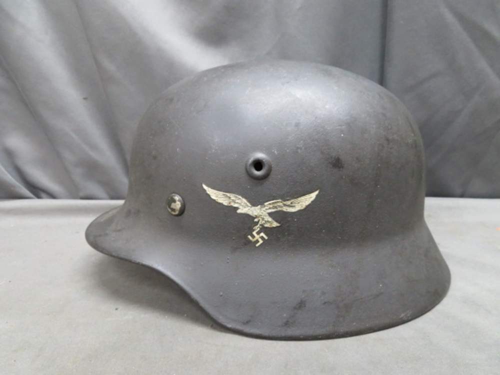 WWII GERMAN LUFTWAFFE SINGLE DECAL M40 HELMET-ORIGINAL-img-0