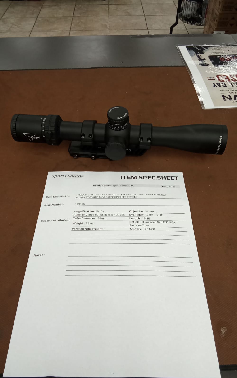 Trijicon Credo 2-10x36 scope Primary Arms cantilever -img-0