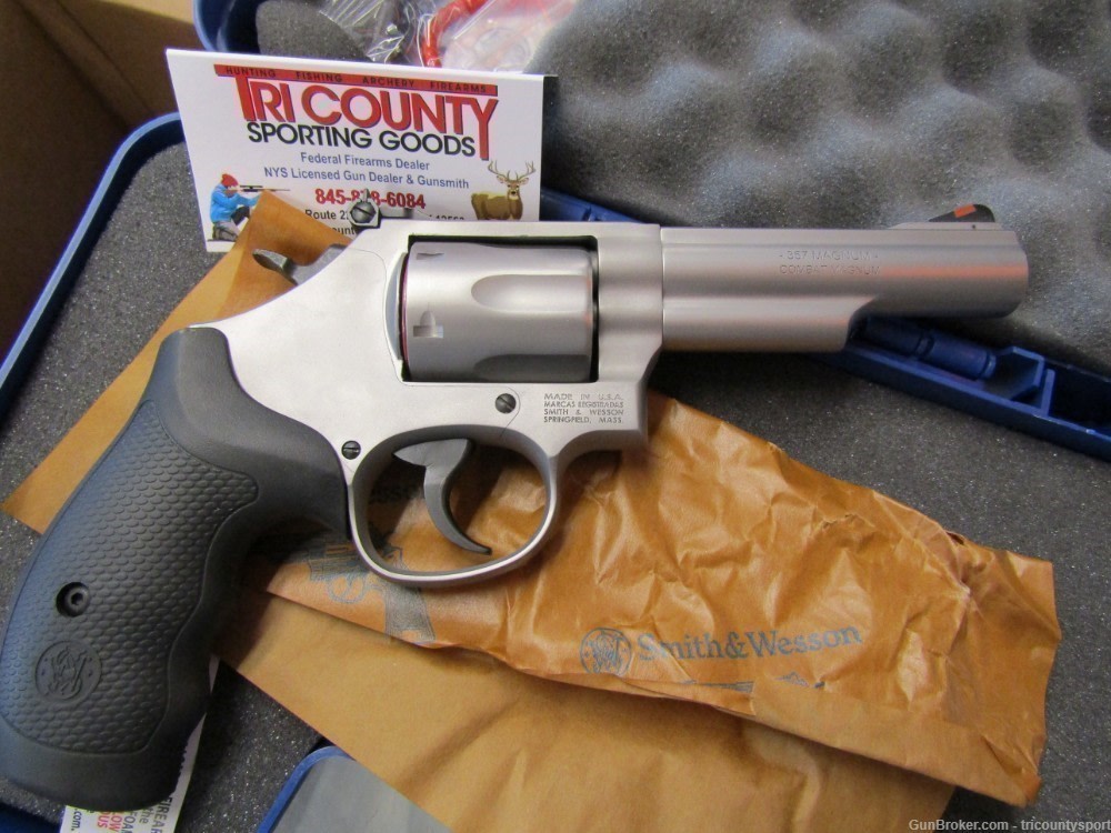Smith & Wesson 162662 Model 66 357 Mag or 38 S&W Spl +P Stainless Steel 4.2-img-4