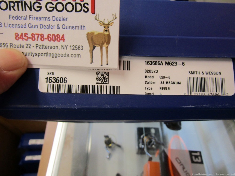 Smith & Wesson 163606 Model 629 44 Rem Mag or 44 S&W Spl Stainless Steel 6"-img-0