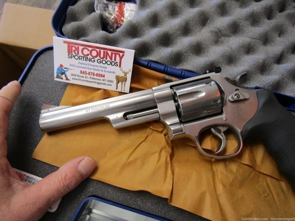 Smith & Wesson 163606 Model 629 44 Rem Mag or 44 S&W Spl Stainless Steel 6"-img-2